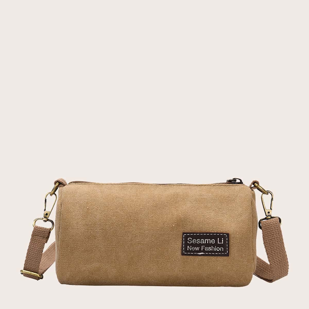 

Guys Letter Patch Crossbody Bag, Khaki