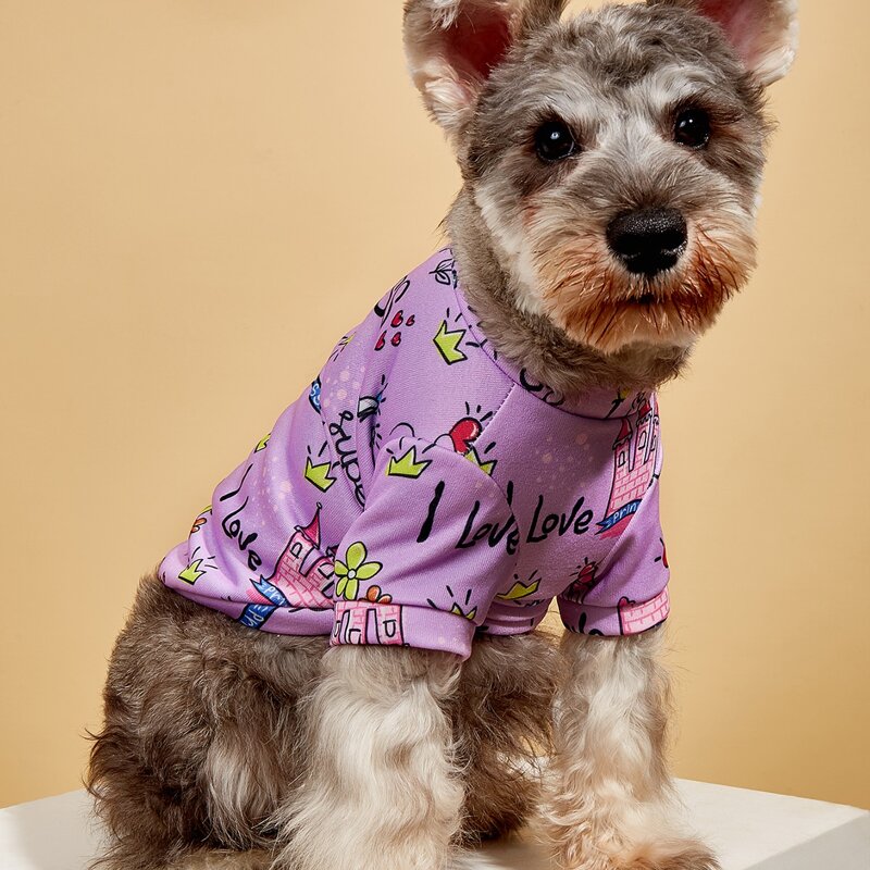 

Cartoon Graphic Pet Sweatshirt, Purple