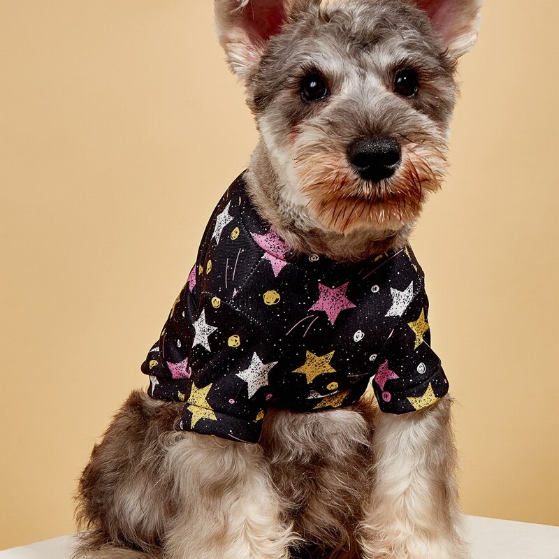 

Star Print Pet Sweatshirt, Black