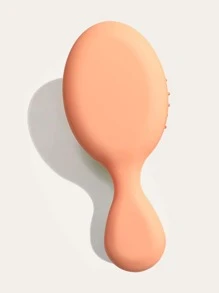 1入組橢圓形迷你便攜式髮刷塑料梳理器，輕鬆滑過纏結器，塑料梳理器，吹乾和拉直，發墊刷，適合濃密/捲曲/稀疏/長/短髮濕幹所有頭髮類型，適合女士男士 - 橘色 - 查看 2