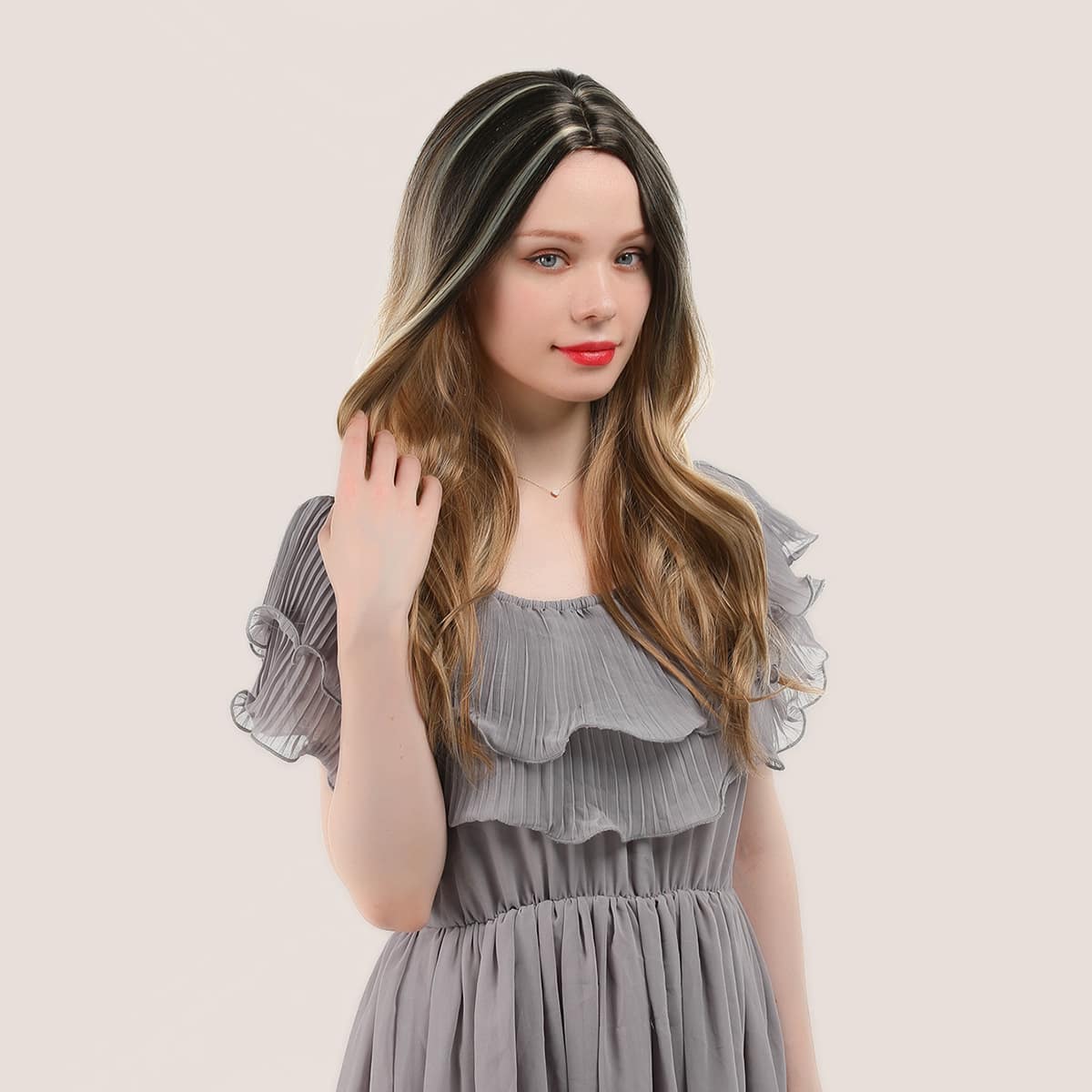 

Natural Ombre Long Curly Wig