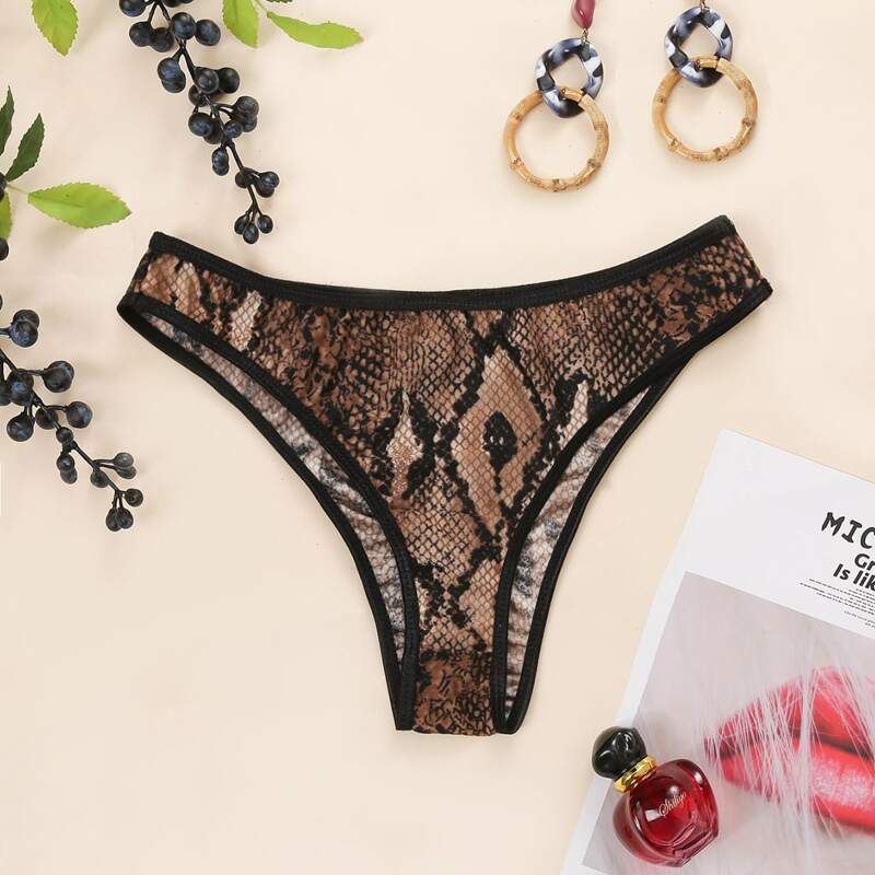 

Snakeskin Print Panty, Multicolor