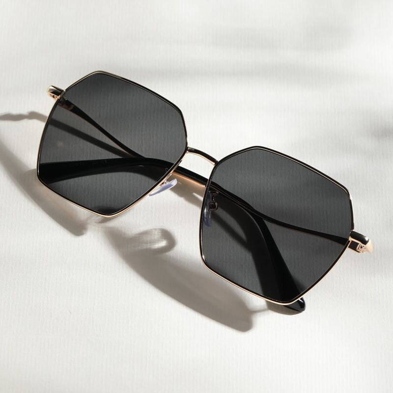 

Polygon Metal Frame Sunglasses