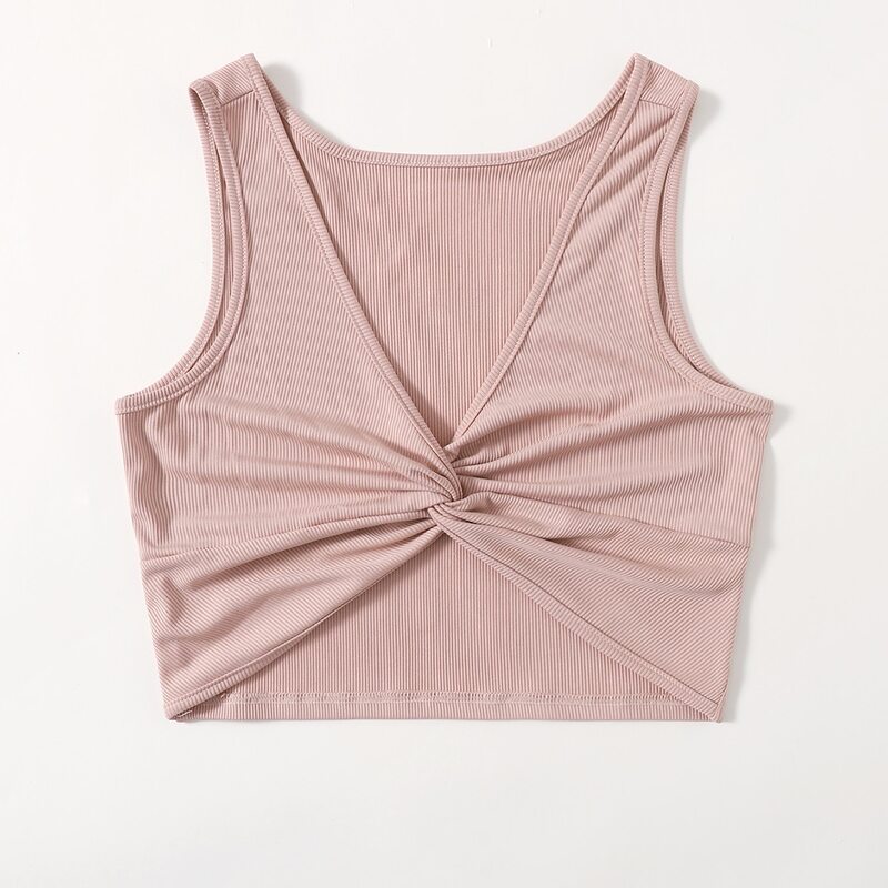 

Twist Front Tank Top, Dusty pink
