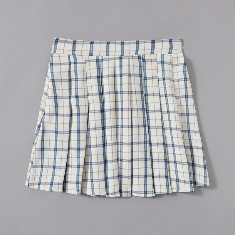 

Plaid Pleated Skirt, Multicolor