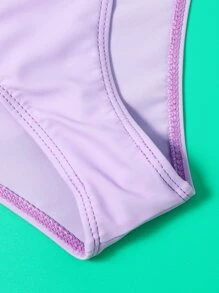 3packs Tween Girl Tie Dye Bikini Set Summer Beach - Lilac Purple - View 5