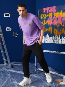 Manfinity VCAY Top con estampado de dibujos animados - Morado - Ver 5