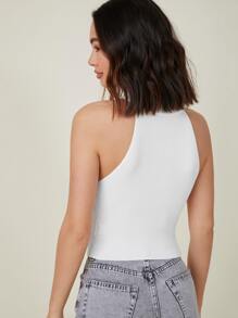 SHEIN BASICS ملابس علوية محبوك محبوك الصاف كاجوال