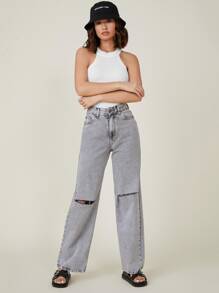 SHEIN BASICS ملابس علوية محبوك محبوك الصاف كاجوال
