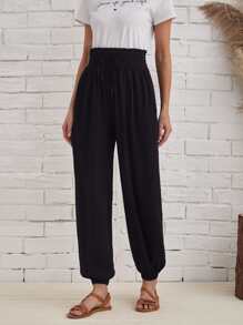 EMERY ROSE Quần Túi màu trơn Boho - màu đen - Xem 4