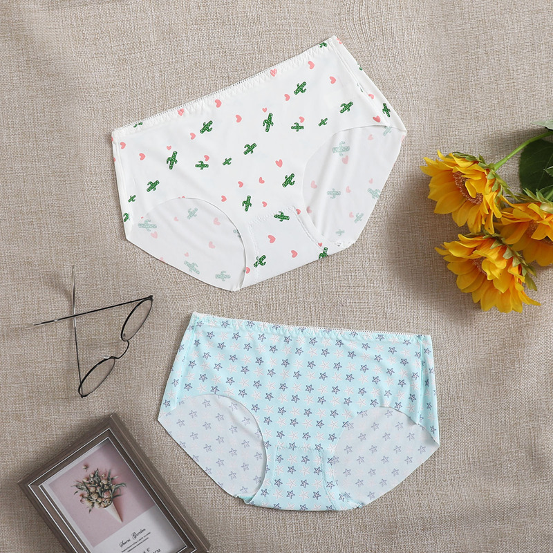 

2pack Cactus & Starfish Print Panty Set, Multicolor