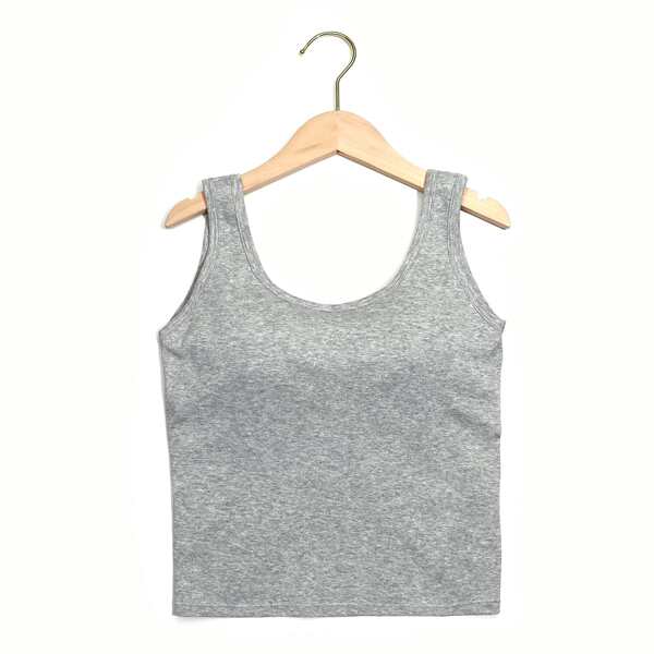 

Girls Solid Cross Undershirt, Light grey