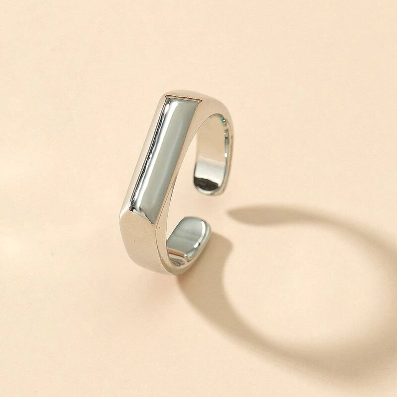 

Rectangle Cuff Ring, Silver