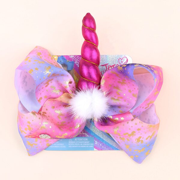 

Girls Bow Knot Decor Hair Clip, Violet purple