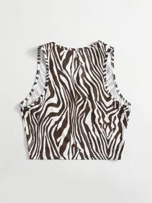 Coolane Top tank de rayas de cuello profundo - Multicolor - Ver 2