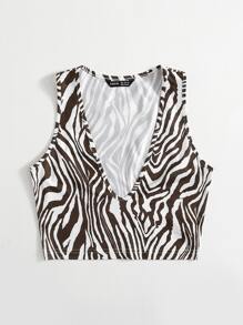 Coolane Top tank de rayas de cuello profundo - Multicolor - Ver 4