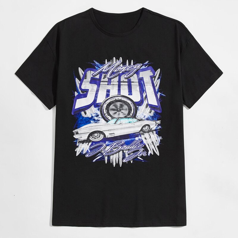 

Guys Letter Car Graphic Tee, Black