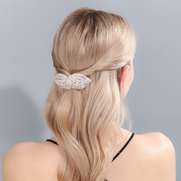 

Rhinestone Decor Hair Clip, Gold