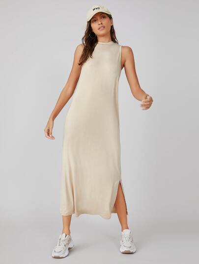 فستان ممزق الصاف كاجوال