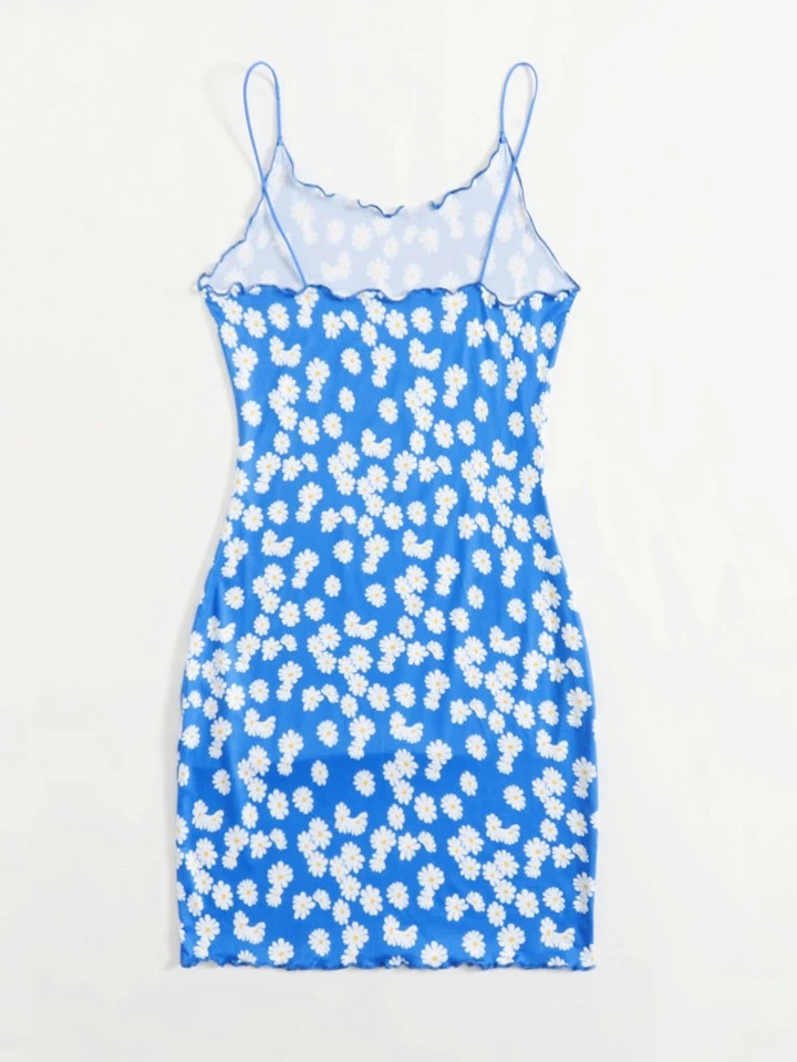 Our Daisy Floral Print Bodycon Dress is such a vibe - ROMWE