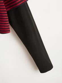 Mulvari 大碼條紋假兩件T恤 - 彩色 - 查看 4