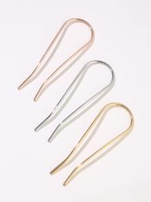 3 cái Ghim Tóc Tối giản - Nhiều màu - Xem 4