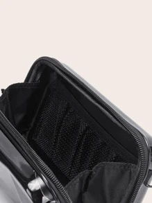 حقيبة كتف للهاتف المحمول Irisaa بشكل صندوق ABS صلب - حقيبة Crossbody بسطح نمطي 3D صغيرة لحافظة الهاتف المحمول للتعليق ، خفيفة الوزن ، عملية وعادية للأعمال التجارية ، حقيبة Crossbody محببة بنمط صغير للفتيات المراهقات وطلابي الجامعات، المبتدئين  والعاملين في القطاع الخاص للعمل ،والدراسة والمواصلات ، مثالية لمهرجان الموسيقى - الأسود - مشاهدة 4