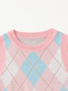 SHEIN صديري صوفي نمط اراجيل للبنات