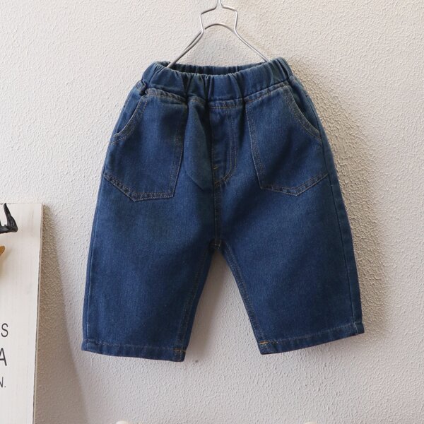 

Toddler Boys Elastic Waist Denim Shorts, Medium wash