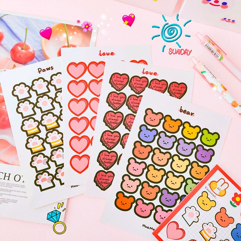 

Random 3pcs Cartoon Pattern Sticker, Multicolor