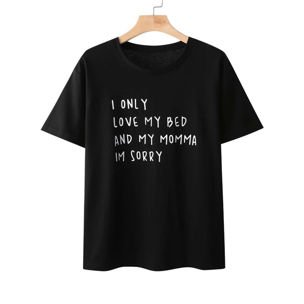 

Men Slogan Graphic Tee, Black