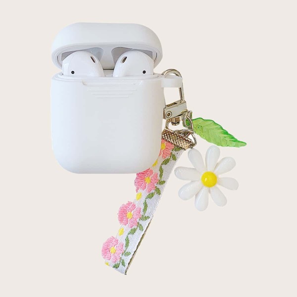 

Daisy Pendant Silicone Airpods Case, White
