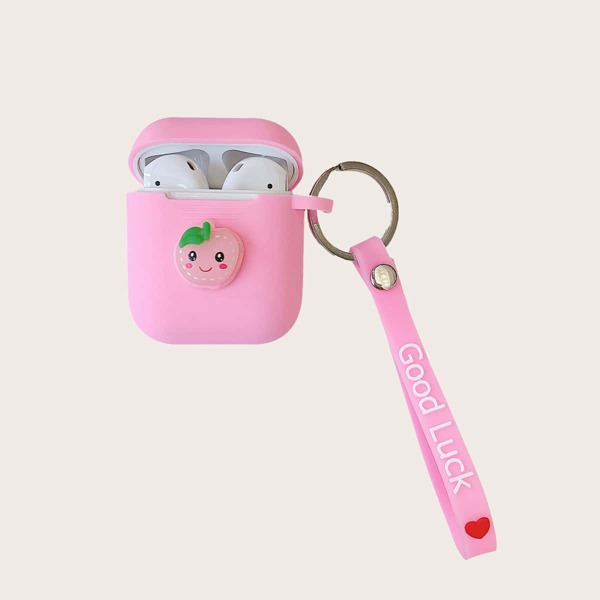 

Силиконовый чехол для Airpods с мультипликационным рисунком, Нежний розовый