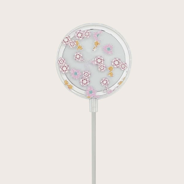 

Flower Print Clear Magsafe Case, Multicolor