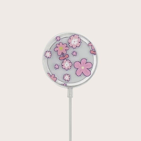 

Flower Print Clear Magsafe Case, Multicolor