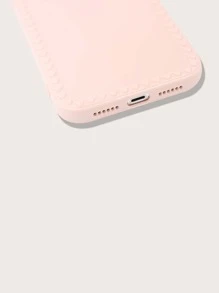 心形圖案iPhone手機殼 - 淺粉色 - 查看 3