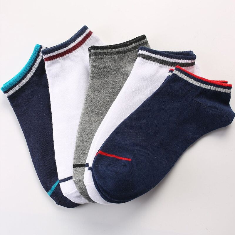 

Guys 5pairs Striped Ankle Socks, Multicolor