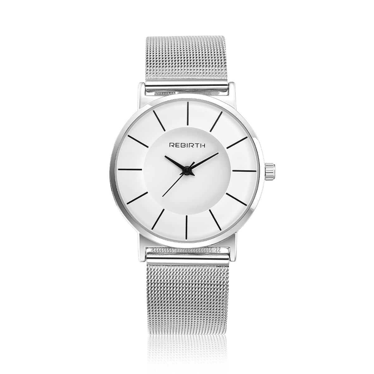 

Round Pointer Mesh Strap Quartz Watch