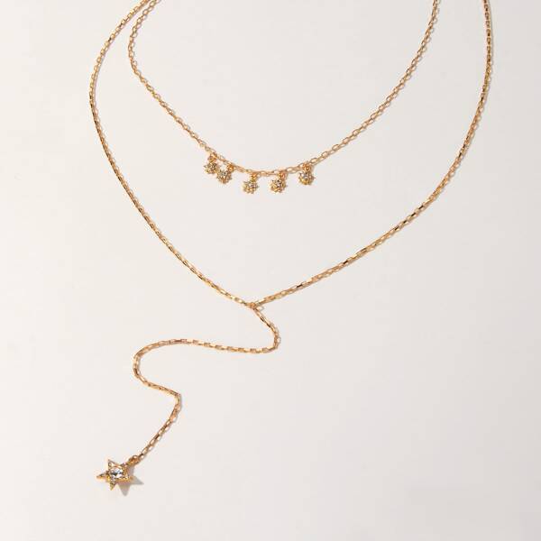 

Star Charm Layered Necklace, Gold