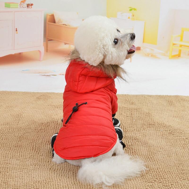 

Plain Hooded Pet Coat, Red