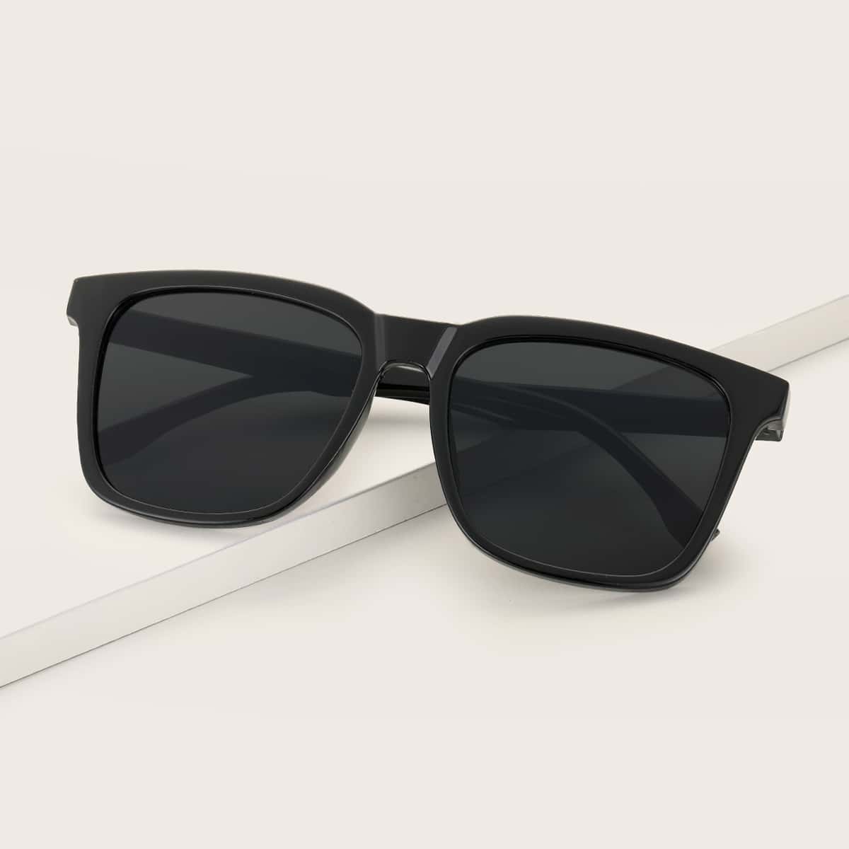 

Guys Square Frame Sunglasses, Black