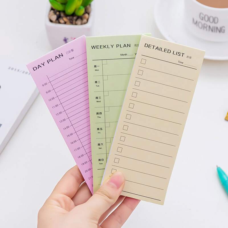 

4pcs Random Plan Notepad, Multicolor