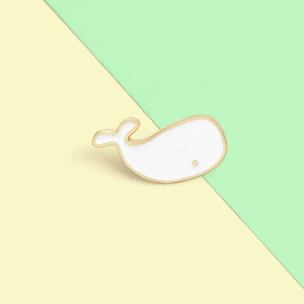 

Kids Cartoon Design Brooch, White