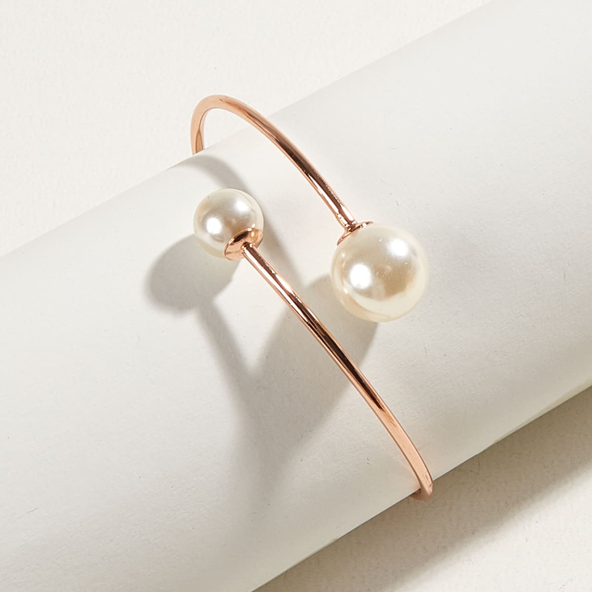 

Faux Pearl Cuff Bracelet, Gold