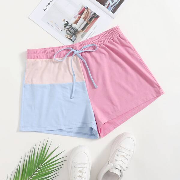 

Plus Color Block Track Shorts, Multicolor