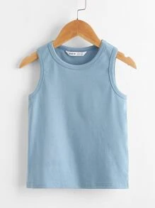 SHEIN Toddler Boy Tanks màu trơn Giải trí - Nhiều màu - Xem 4