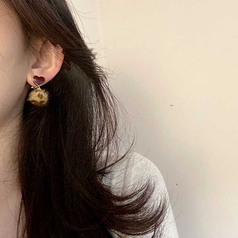 

Heart Decor Drop Earrings, Multicolor