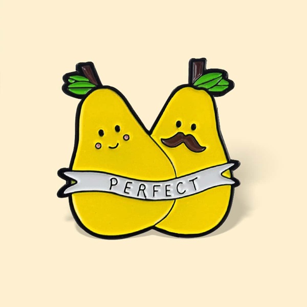 

Pear Design Brooch, Yellow