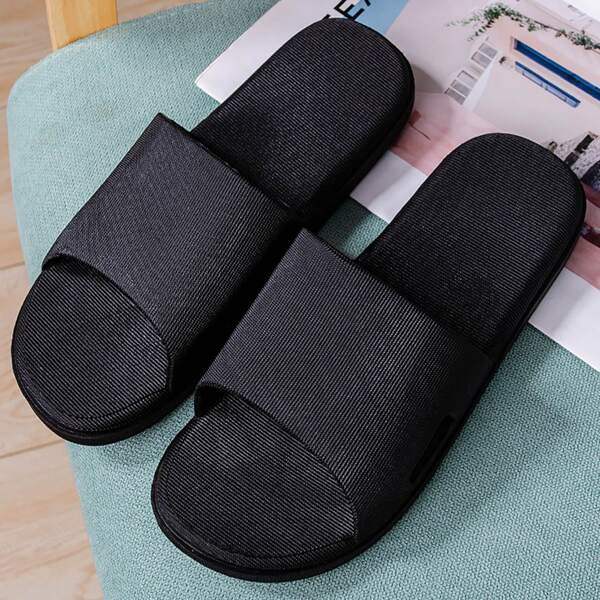 

Open Toe Shower Slides, Black