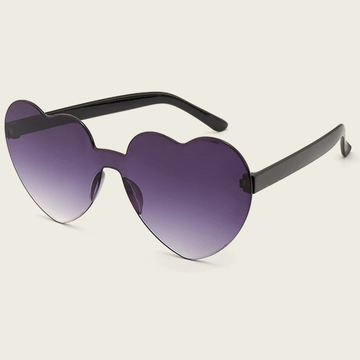 

Rimless Heart Frame Sunglasses